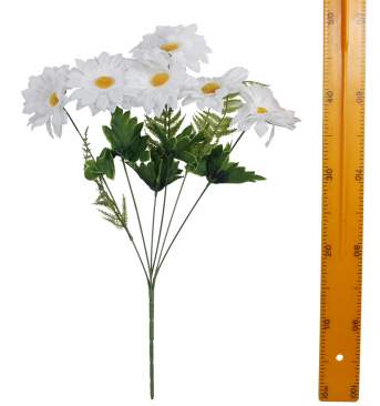 Ветка букет для венка ромашки (6гол 45см 40шт) Y06-970 Ветка букет для венка ромашки (6гол 45см 40шт) Y06-970