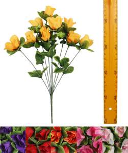 Ветка букет бутон роз (9гол 38см 20шт) Y09-928