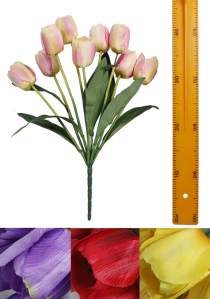 Ветка букет тюльпана (9гол 20шт 41см) F-004 320кор