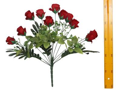 Ветка букет роза барх (13гол 60см 10шт) S-004 180шт