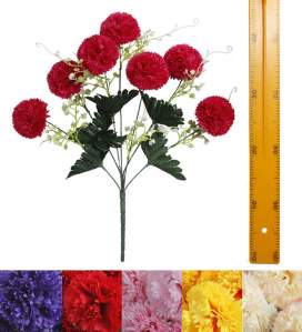 Ветка букет для венка хризантем (7гол 47см 40шт) 099