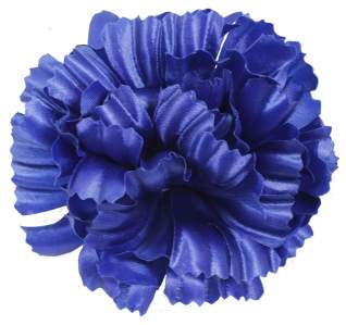 Голова гвоздики атласная Г0023 (10,5см 50шт) синяя