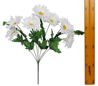 Ветка букет для венка  ромашка (7гол 45см 20шт) 7J104MA