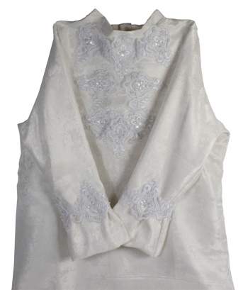 Платье женское с шарфом ЭЛИТ-1 белое ПЭЛ81