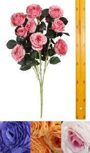 Ветка куст розы (9гол 75см 10шт) WXJ-FW015