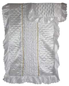 Покрывало ритуальное Классика  атлас с буфами 175