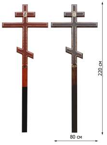 Крест №13 прямой гравированный (сосна)