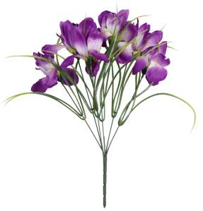 Ветка букет для венка ириса (6гол 45см 40шт) QYL-5