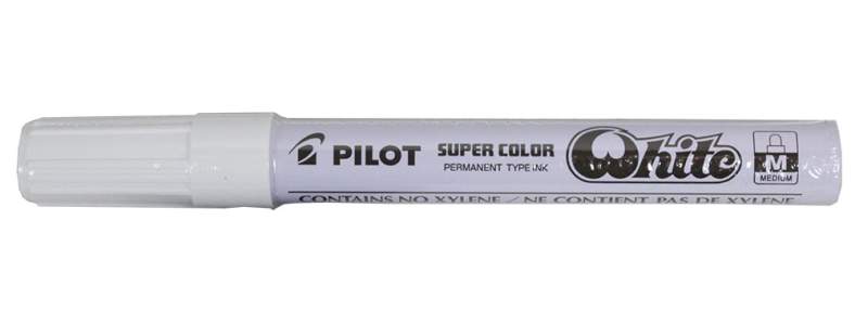 Трафарет маркер краска PILOT Super color лаковый белый 2мм