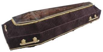 Гроб СИАШВИЛИ велюр коричневый (200см)