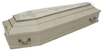 Гроб СИАШВИЛИ слоновая кость 6-гранник (200см)