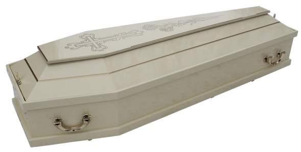Гроб СИАШВИЛИ слоновая кость 6-гранник (200см)