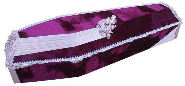 Гроб обитый 6-и гранный дизайнерский Элит