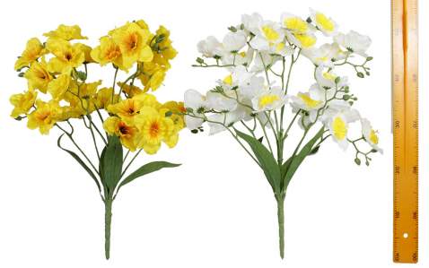 Ветка букет для венка нарцис (11вет 60см 10шт) WXJ-2004