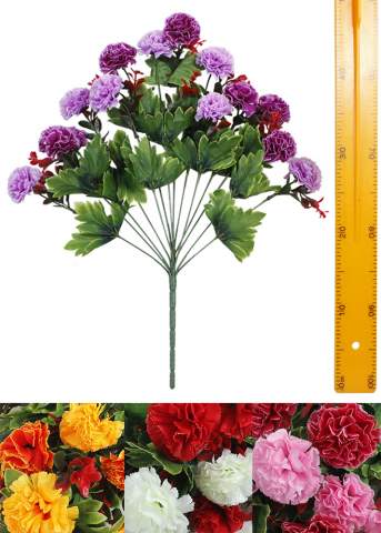 Ветка букет гвоздики (14гол 55см 20шт) Y14-829