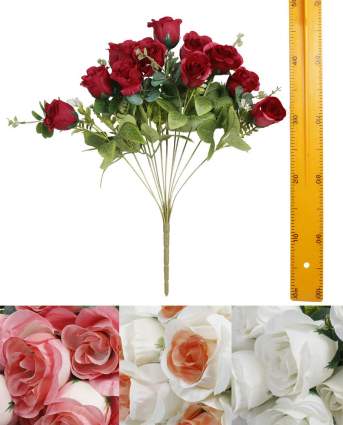 Ветка букет роз (12гол 53см 10шт) S-003 220шт