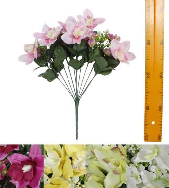 Ветка букет для венка орхидей (12гол 44см 12шт) SB175 Ветка букет для венка орхидей (12гол 44см 12шт) SB175