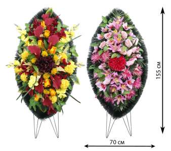 Венок украшенный № 2600 Орхидея