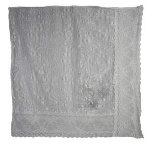 Платок гипюр со стразами 90*90см