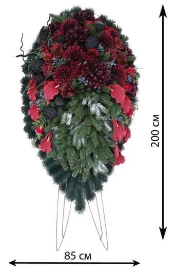 Венок для обряда похорон украшенный Творческий № 9300