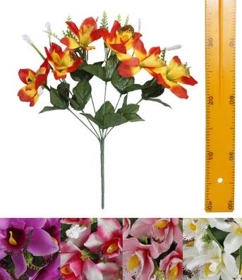 Ветка букет для венка орхидей (6гол 44см 24шт) SB157