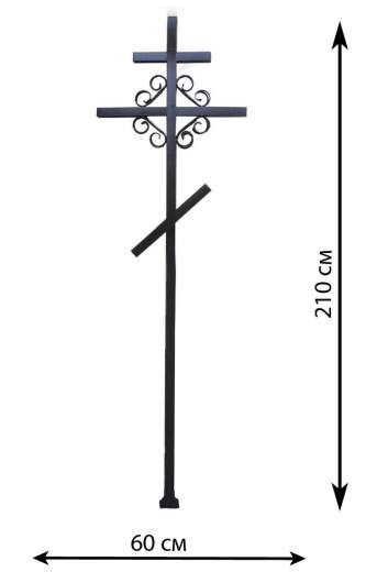 Крест металл Классика с узором