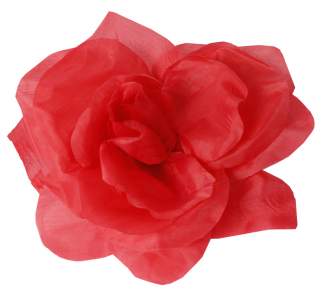 Голова розы шелк Г0046 ЛОЛА (40шт 14см) красная