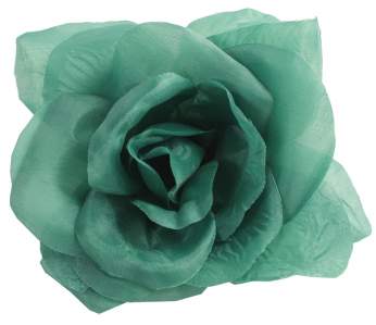 Голова розы шелк Г0046 ЛОЛА (40шт 14см) зеленая