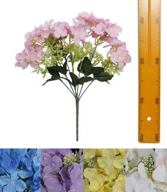 Ветка букет для венка гортензии (7гол 35см 20шт) С-004