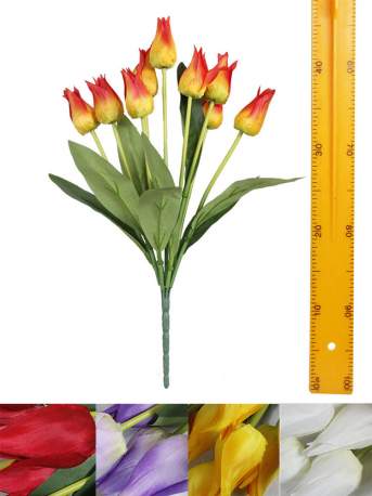 Ветка букет тюльпана (9гол 50см 20шт) F-001 360шт